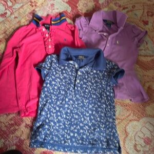 Lot of three Ralph Lauren girls size 5 tops